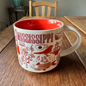 Starbucks Been There Mississippi Red Interior City Icons Ceramic Mug